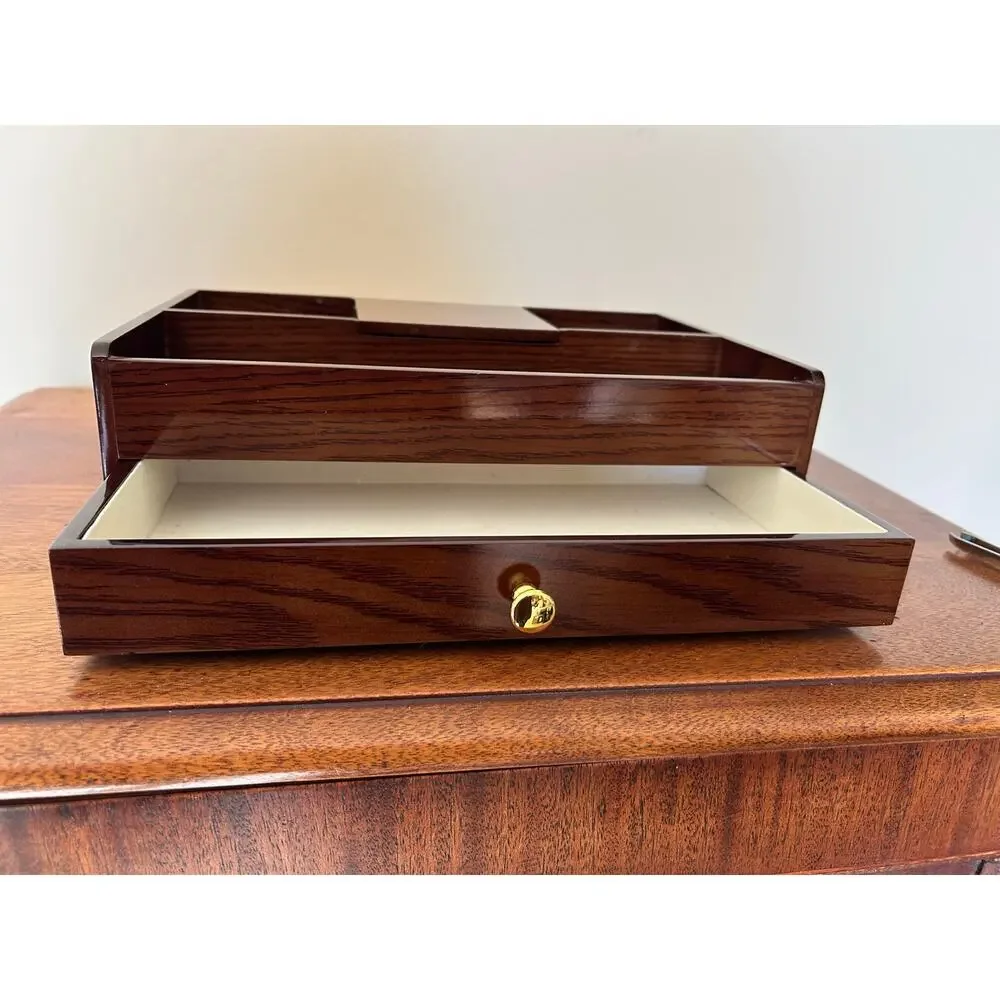 Dresser Valet Organizer - Felt and Leather lined